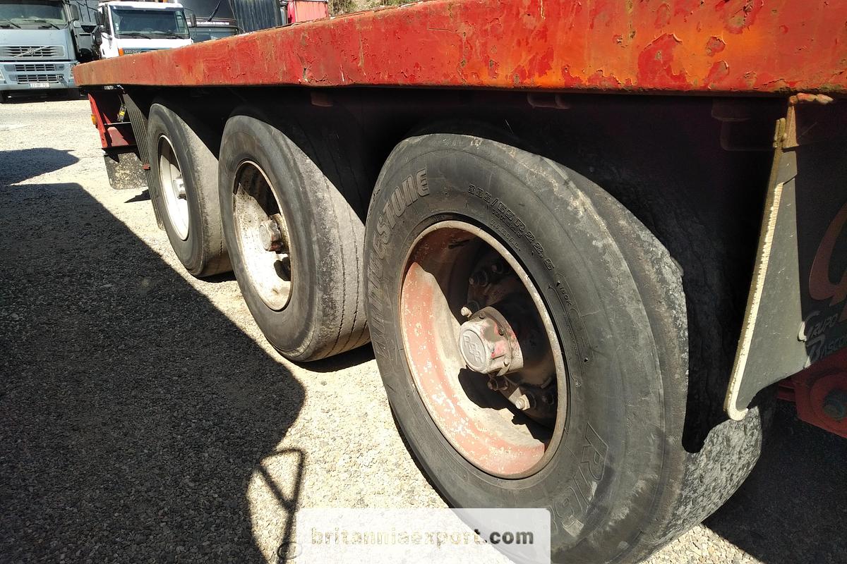 Used 1991 Trouillet  ST3340 Heavy Duty Flatbed Semi-Trailer Container Twist Locks 33500 Kg GVW
