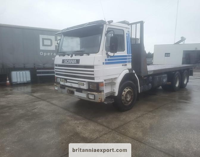 Used 1993 SCANIA P 93H 280 6X2 10 tyres 26 ton flatbed truck
