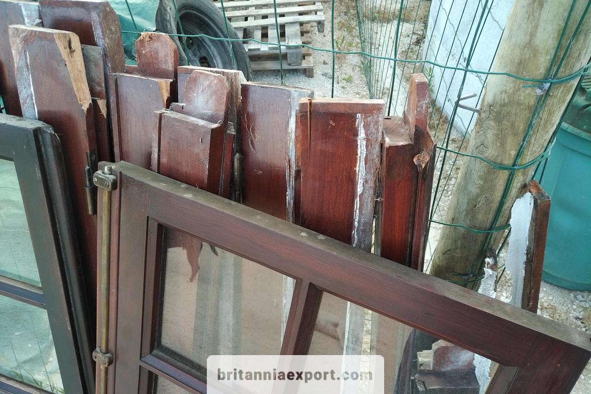 Used Solid  Wood Window Set