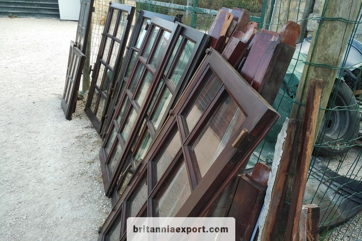 Used Solid  Wood Window Set