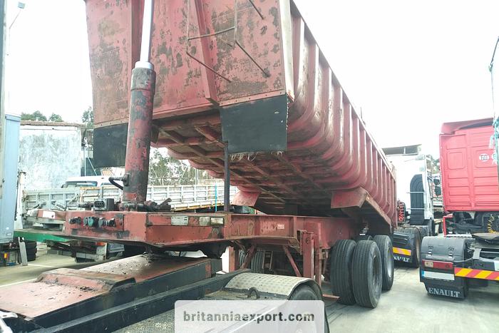 Used 1990 Trabosa tipper trailer on springs suspension