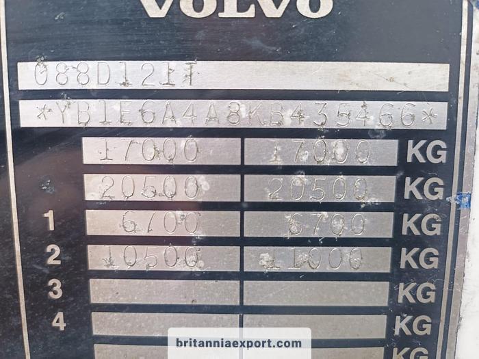 Used 1989 Volvo FL6 19 Intercooler 19 ton on full springs suspension