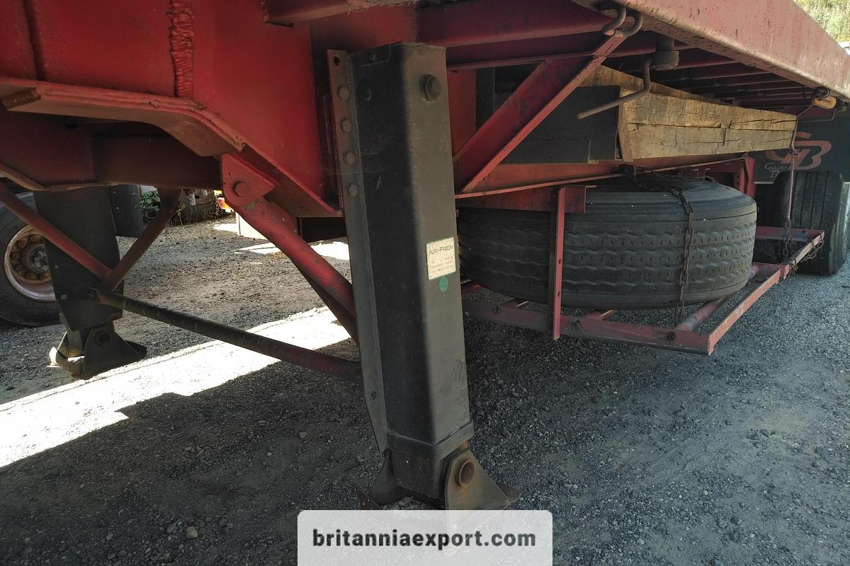 Used 1991 Trouillet  ST3340 Heavy Duty Flatbed Semi-Trailer Container Twist Locks 33500 Kg GVW