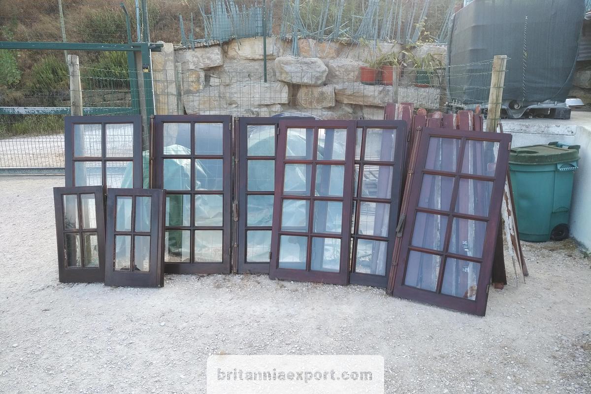 Used Solid  Wood Window Set