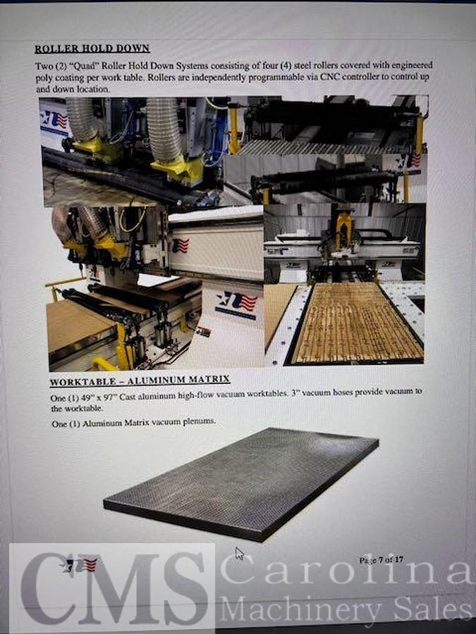 Used 2022 Northwood CS-48RHD CNC Router 4 x 8 Table Roller Holddowns