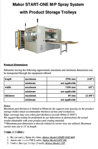Used 2017 Makor Start One M Sprayer with Loading & Unloading