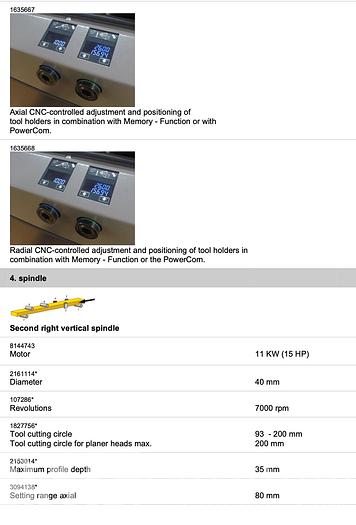 Used Weinig Powermat 1500 Moulder