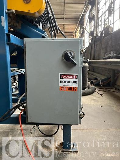 Used Baker Single Head Saw With Infeed/Outfeed