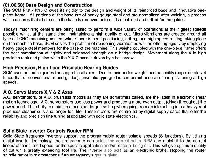 Used 2014 SCMI Pratix N-15 CNC Router