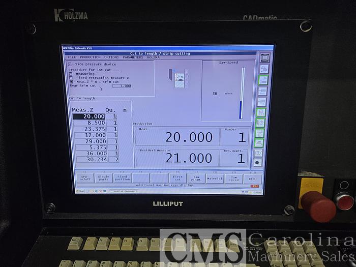 Used 2002 Holzma HPP  72/43 Front Loading Panelsaw