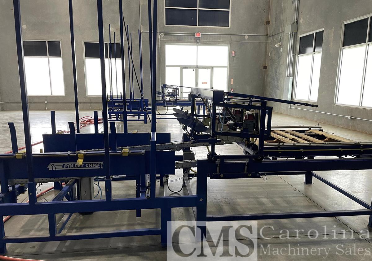 Used Pallet Chief PCII Pallet Nailer with Stacker