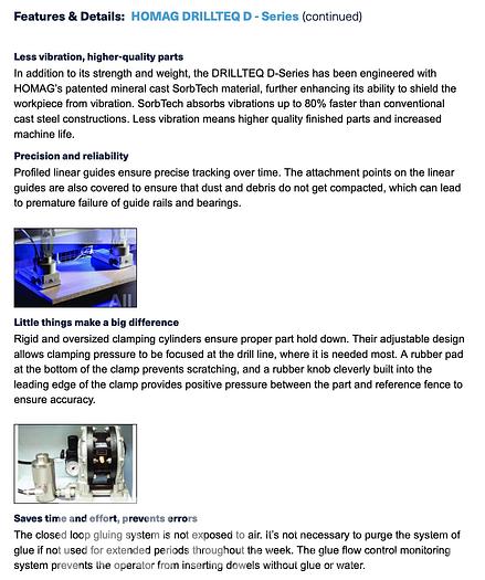 Used 2020 Homag Drillteq D200