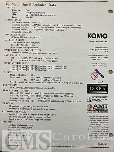 Used 2002 Komo VR 512