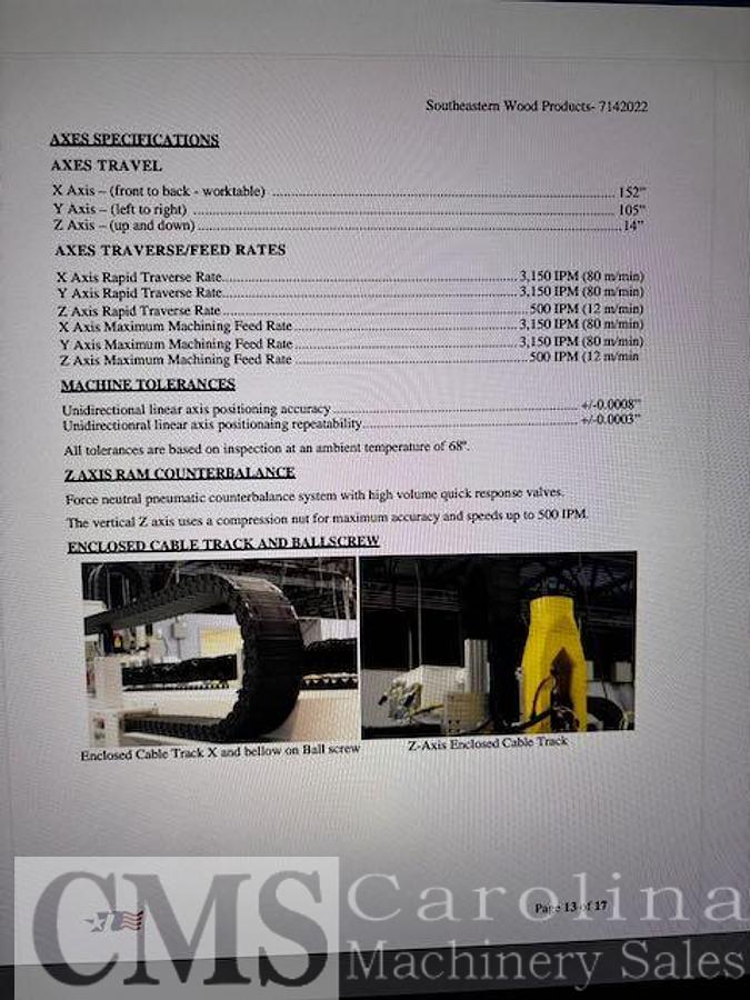 Used 2022 Northwood CS-48RHD CNC Router 4 x 8 Table Roller Holddowns