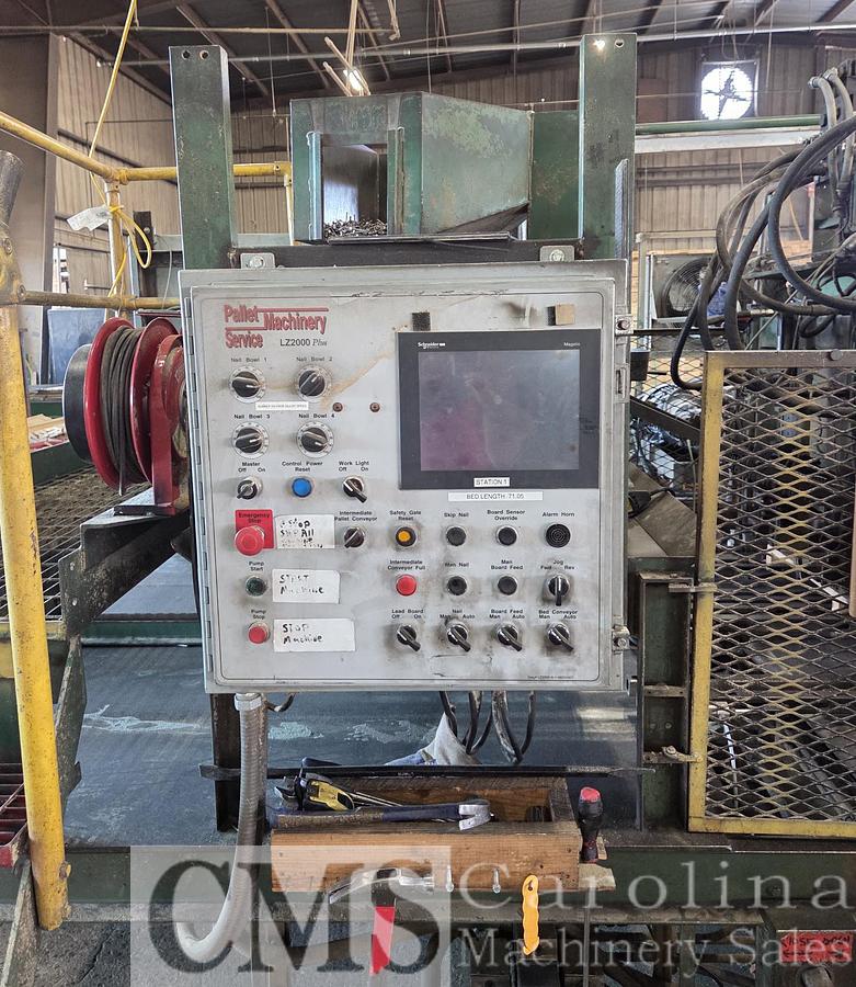 Used Viking Model 504 Automatic Pallet Nailer with Stacker
