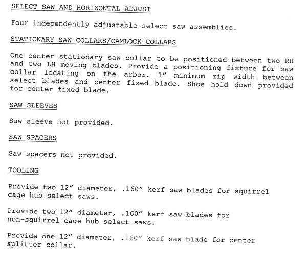 Used Mereen Johnson 524-DC/SR4 Select-A-Rip Gang Gip Saw