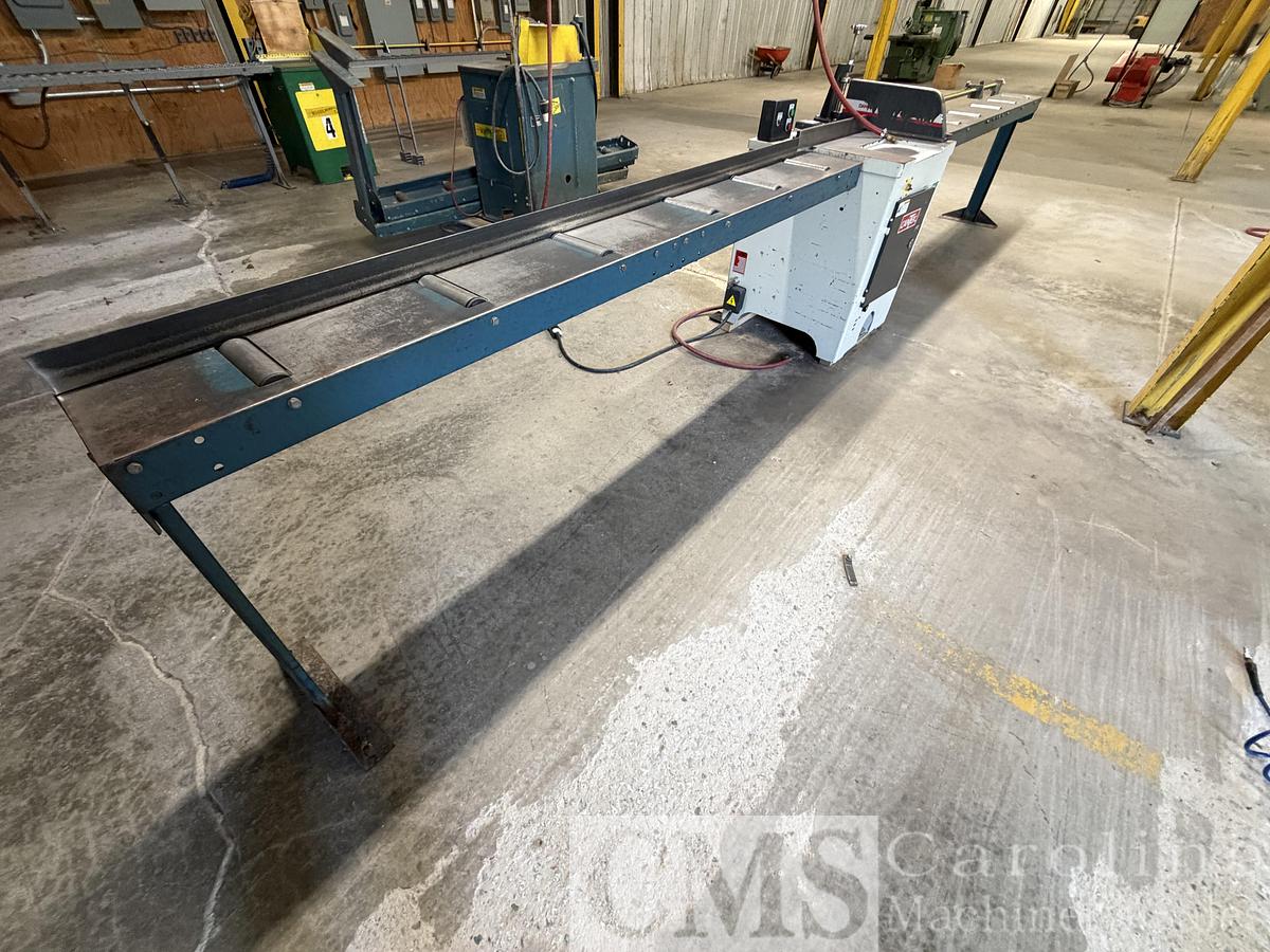 Used 2009 Cantek 18" Chop Saw with Infeed & Outfeed