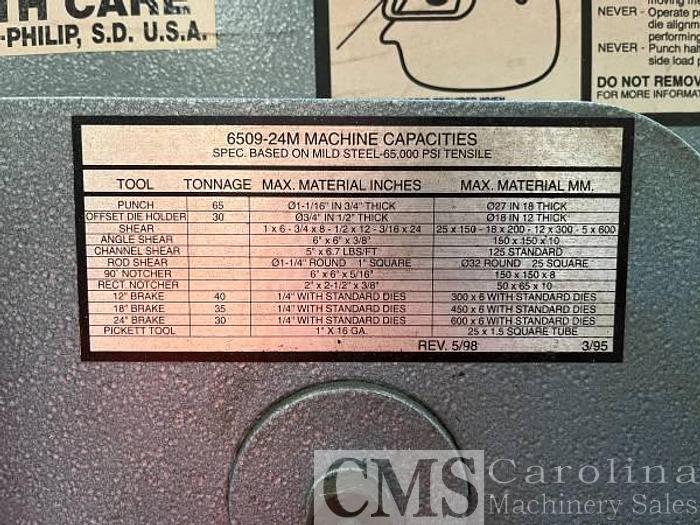 Used Scotchman 6509 65 Ton Hydraulic Ironworker