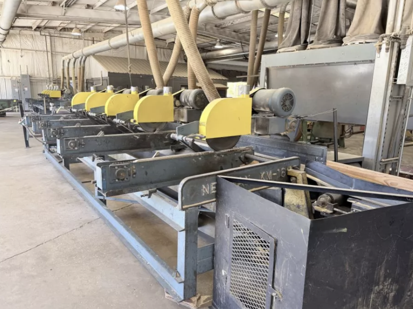 Used Newman KM16 Multiple Head Trim Saw