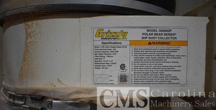 Used Grizzly G0562ZP Portable Dust Collector