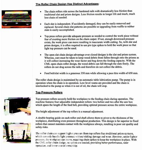 Used 2021 CML E350 2R Rip Saw