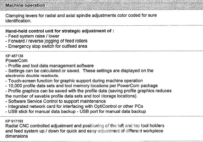 Used Weinig Unimat 318 6-Head Moulder