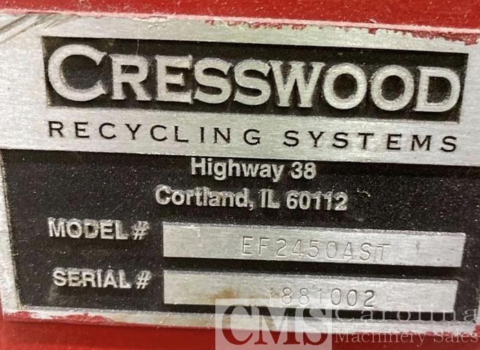 Used Cresswood EF-24-50 Horizontal Grinder