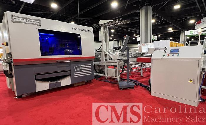 Used Woodtech Optimizing Gang Rip Saw with Infeed