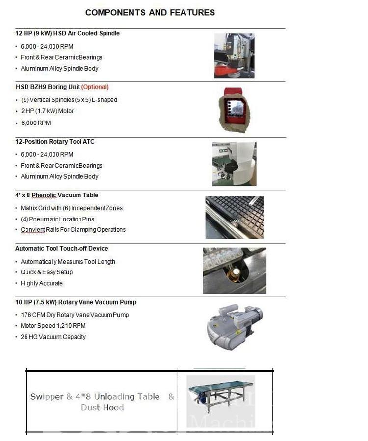 Used Castaly 4'x8' CNC Router with Offloading