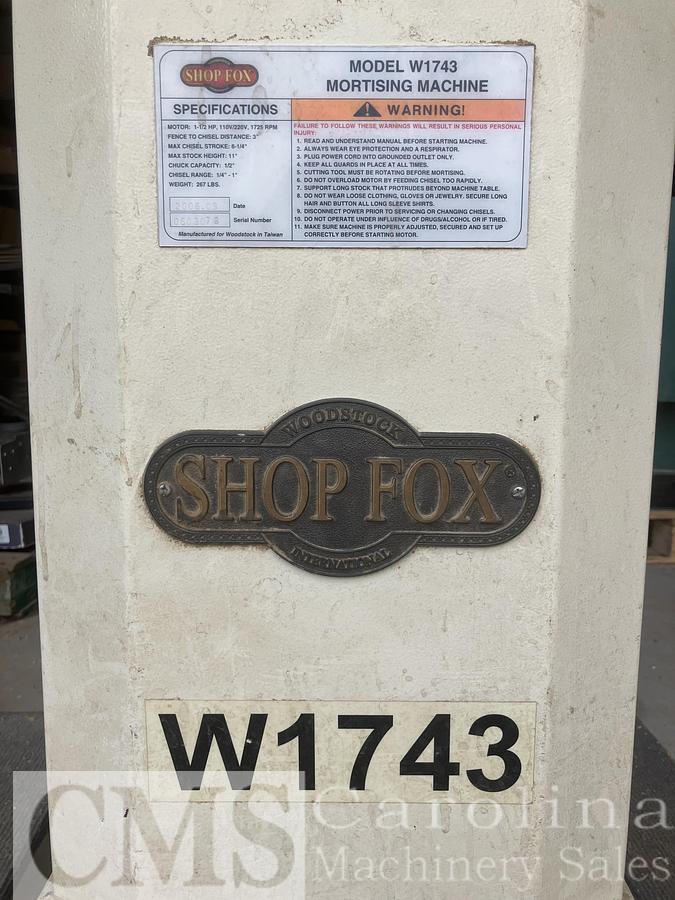 Used 2006 Shopfox W1743 Mortiser