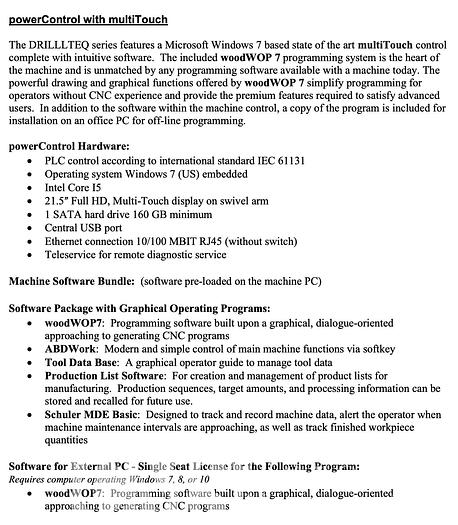 Used 2020 Homag Drillteq D200 Drill & Dowel Inserter