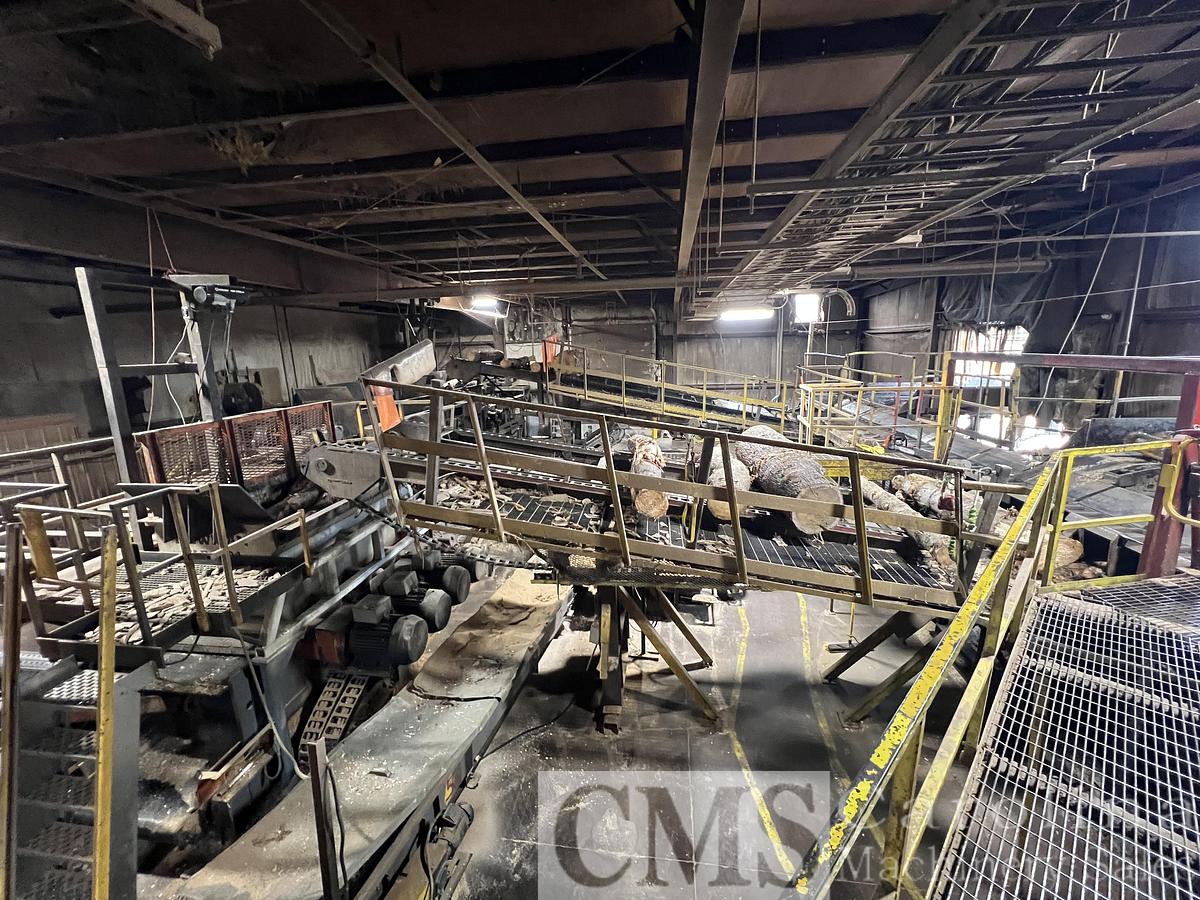 Used Complete Shaving Mill Operation with Land, Drying & Bagging Line Newman, BMM, MEC, Webb, Rethceif, CAT