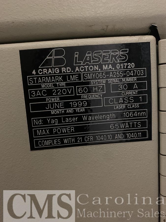 Used AB Laser Starmark LME Laser