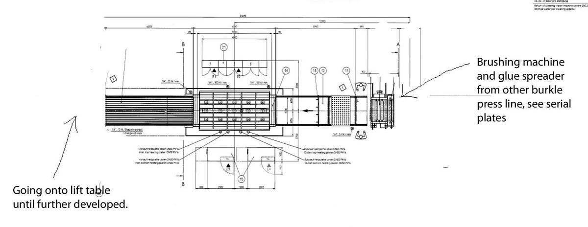 Used 2002 Burkle ODW 2055 Through-Feed Press