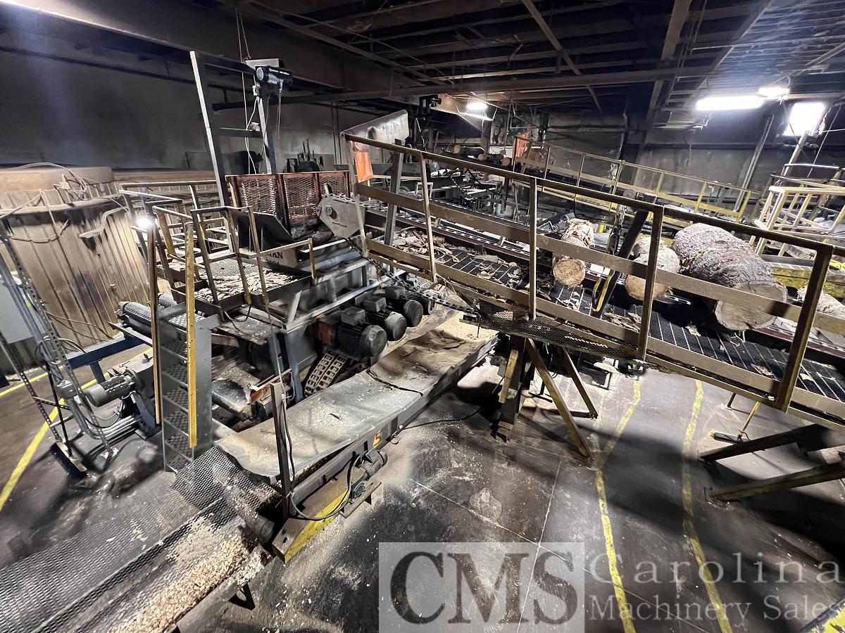 Used Complete Shaving Mill Operation with Land, Drying & Bagging Line Newman, BMM, MEC, Webb, Rethceif, CAT