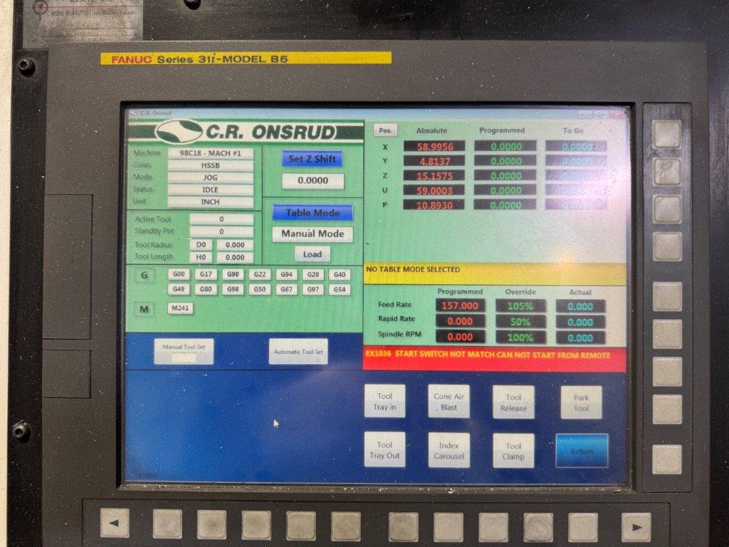 Used 2014 CR Onsrud 98C18 Routers with Robot Loading 2014