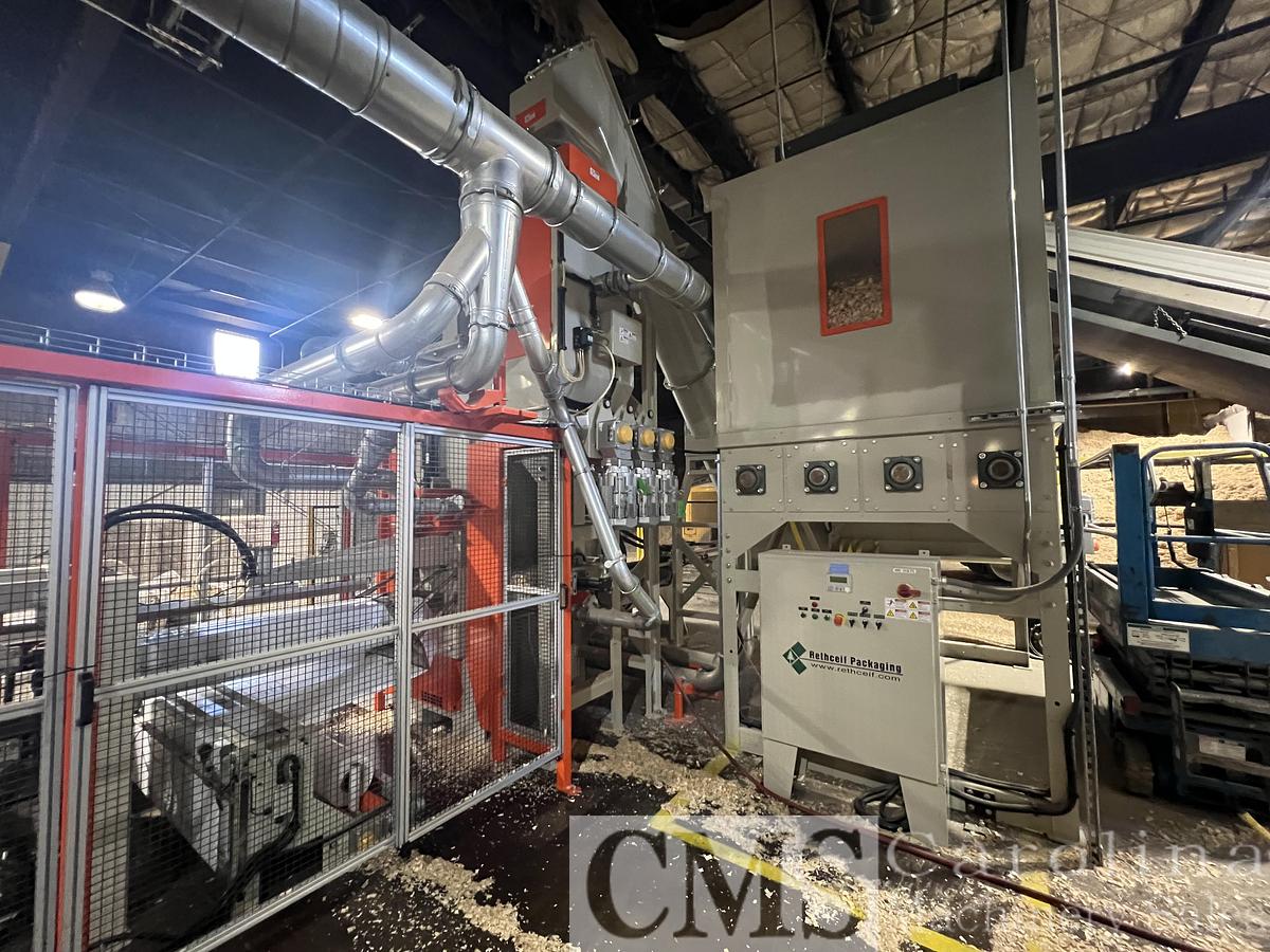 Used Complete Shaving Mill Operation with Land, Drying & Bagging Line Newman, BMM, MEC, Webb, Rethceif, CAT