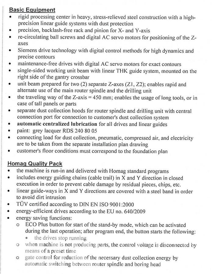 Used 2015 Homag Vantage BMG 311 CNC Router