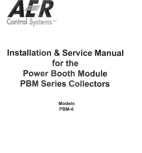 Used AER Control Systems PBM-6 Dust Collector