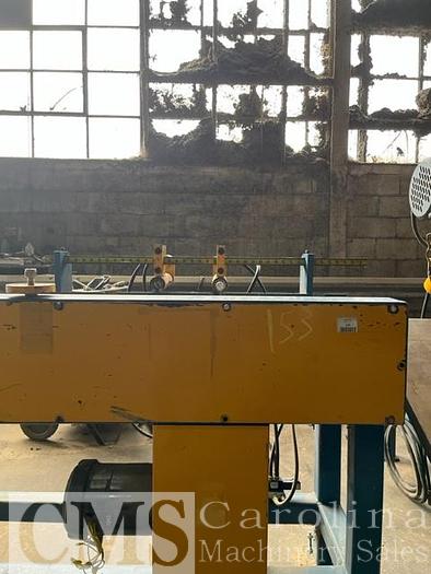 Used Baker Single Head Saw With Infeed/Outfeed