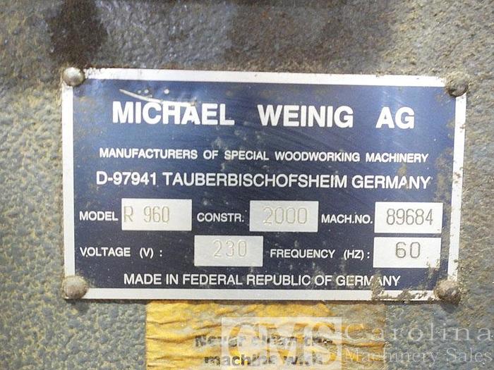 Used Weinig R960 Profile Grinder