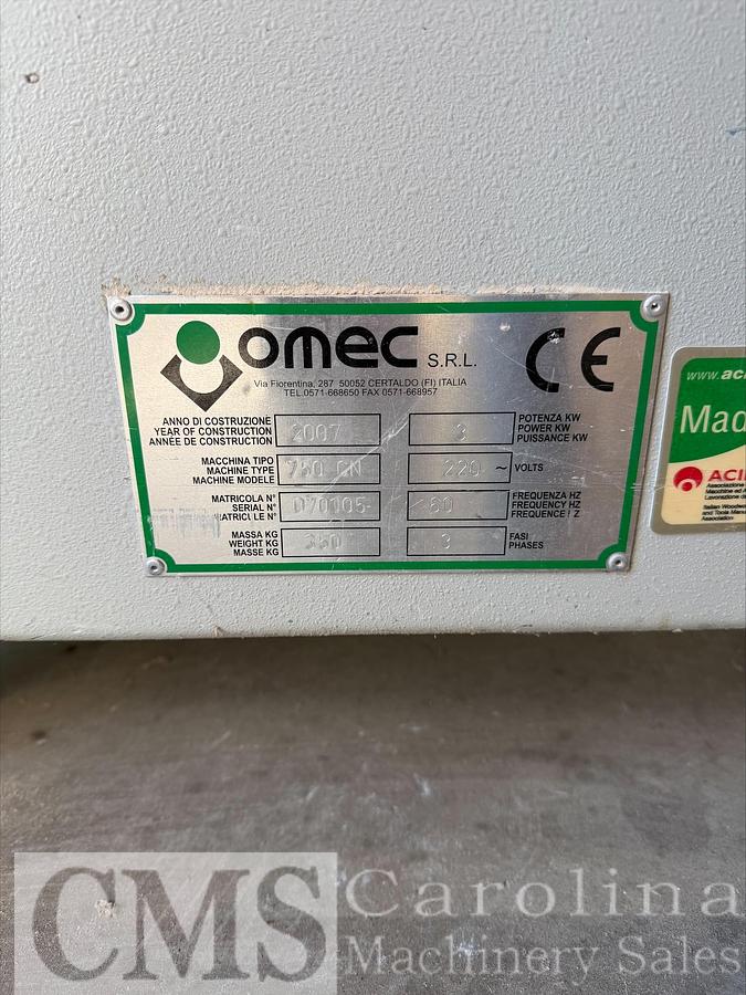 Used 2007 Omec 750CN Dovetail Machine