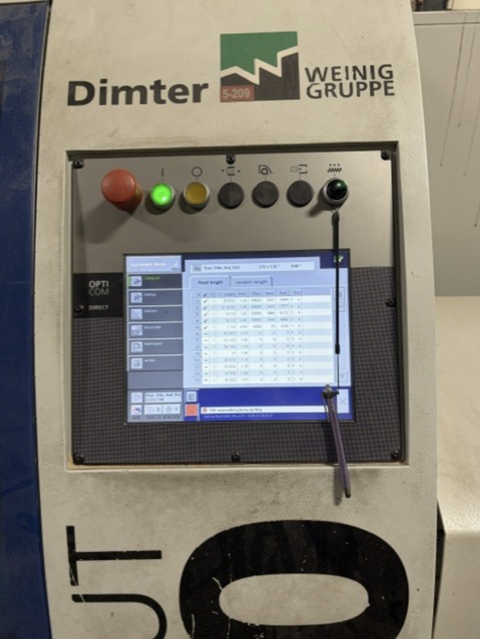 Used 2006 Dimter Opticut 200 Optimizing Cutoff Saw