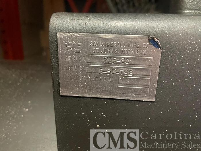 Used Saylor-Beall 755-80 5 HP Air Compressor