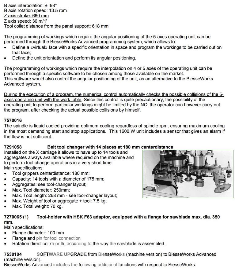 Used Biesse Rover C6.40FT 5-Axis CNC Router