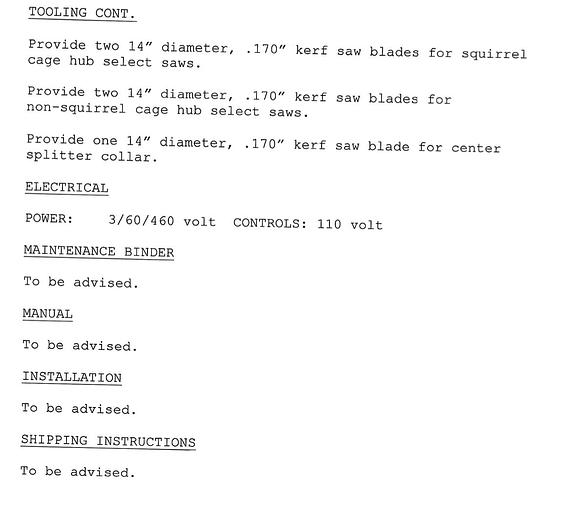 Used Mereen Johnson 524-DC/SR4 Select-A-Rip Gang Gip Saw