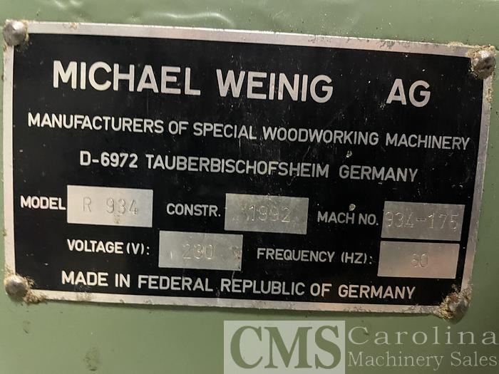 Used 1992 Weinig R934 Grinder