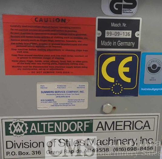 Used Altendorf F45 Sliding Table Saw