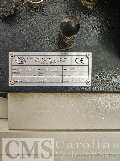 Used 2002 Nicoletti Model 7-350 Double Miter Saw