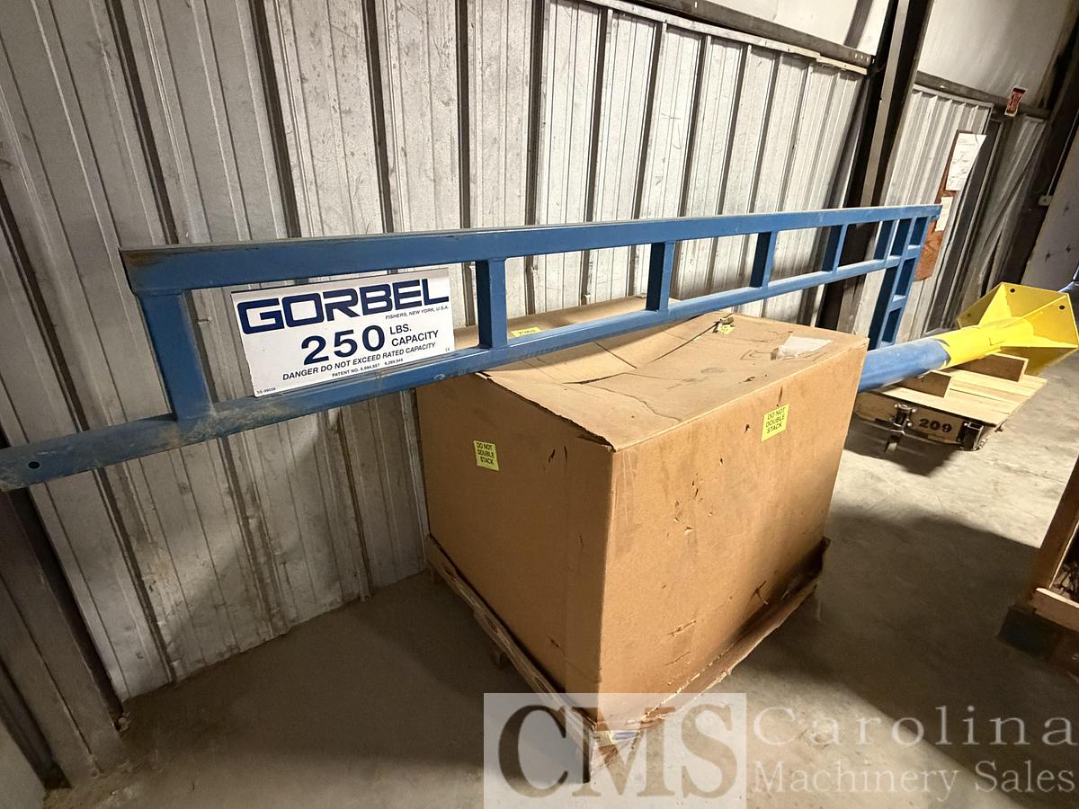 Used Gorbel 250 Lbs Jib Crane with Scmaltz Vacuum Lift